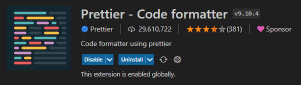 Prettier VSCode 插件